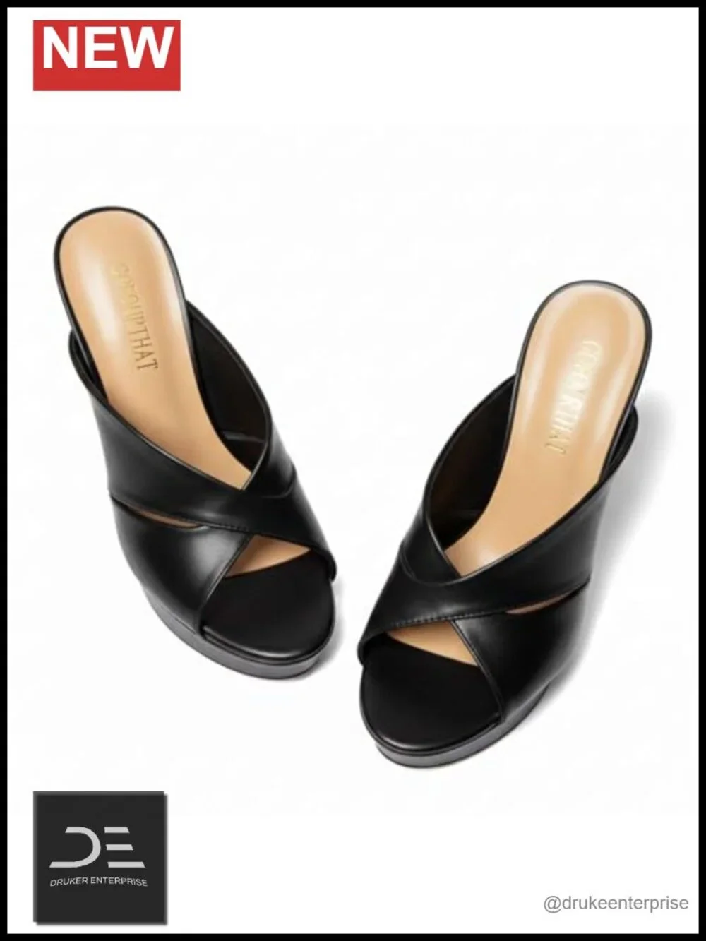 Platform Heels for Women High Heel Mule Sandals Slip On Peep Toe Cushioned